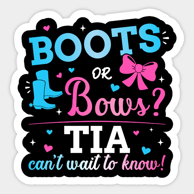 Gender reveal boots or bows tia matching baby party Sticker by Designzz